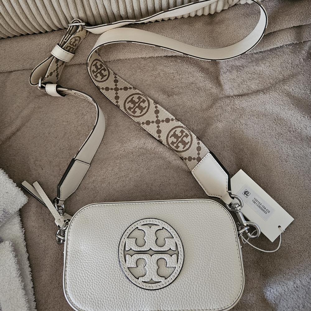 Tory Burch White Leather Crossbody Bag